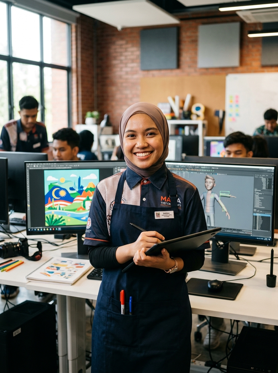 Pelajar TVET Rekabentuk Grafik & Media Kreatif OIT